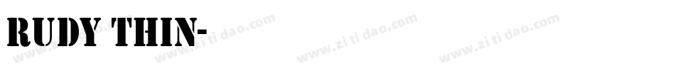 Rudy Thin字体转换